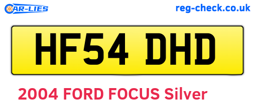 HF54DHD are the vehicle registration plates.