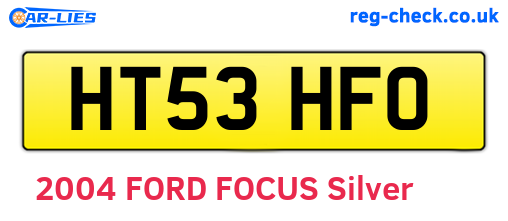 HT53HFO are the vehicle registration plates.