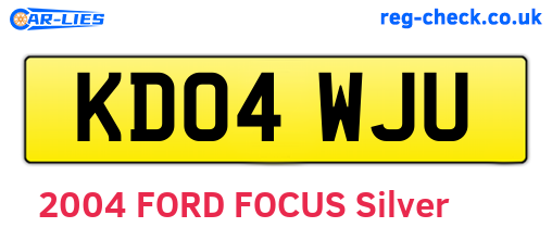 KD04WJU are the vehicle registration plates.