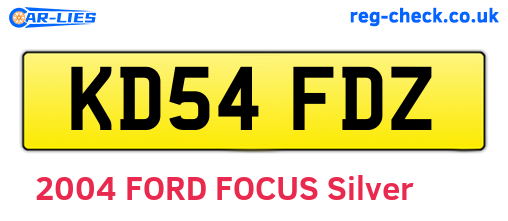 KD54FDZ are the vehicle registration plates.