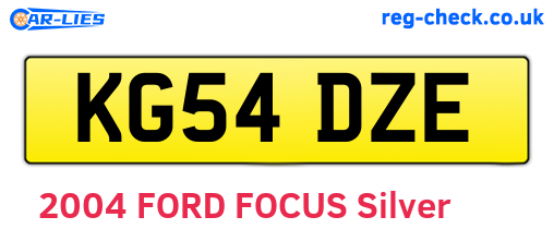 KG54DZE are the vehicle registration plates.