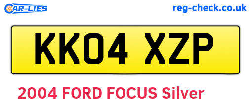 KK04XZP are the vehicle registration plates.
