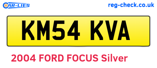KM54KVA are the vehicle registration plates.