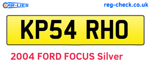 KP54RHO are the vehicle registration plates.