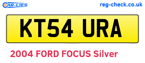 KT54URA are the vehicle registration plates.