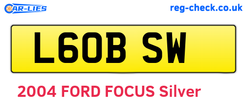 L60BSW are the vehicle registration plates.