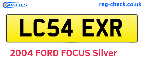 LC54EXR are the vehicle registration plates.