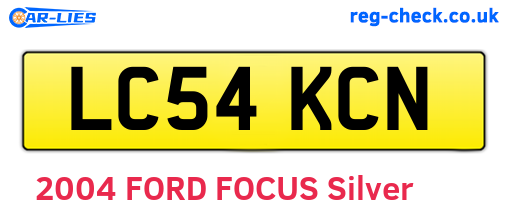 LC54KCN are the vehicle registration plates.