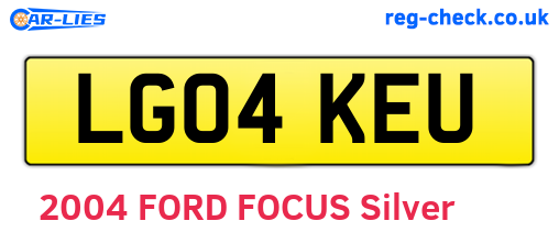 LG04KEU are the vehicle registration plates.