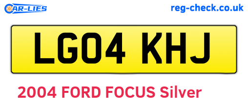 LG04KHJ are the vehicle registration plates.