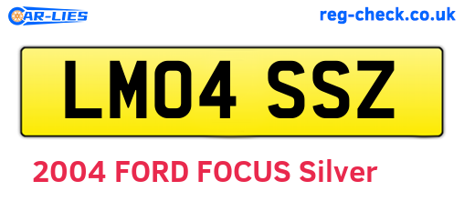 LM04SSZ are the vehicle registration plates.