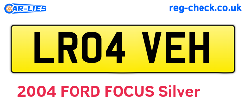 LR04VEH are the vehicle registration plates.