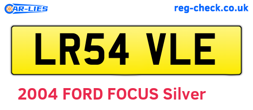 LR54VLE are the vehicle registration plates.