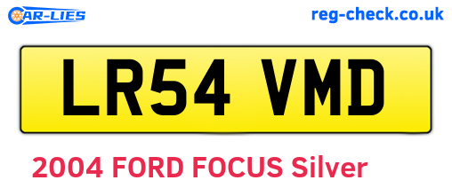 LR54VMD are the vehicle registration plates.