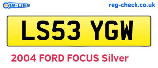 LS53YGW are the vehicle registration plates.