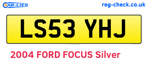 LS53YHJ are the vehicle registration plates.