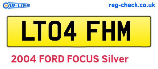 LT04FHM are the vehicle registration plates.