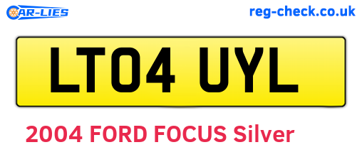 LT04UYL are the vehicle registration plates.