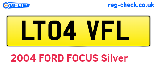 LT04VFL are the vehicle registration plates.