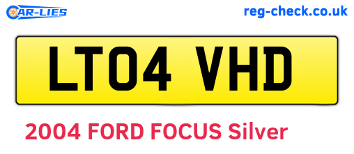 LT04VHD are the vehicle registration plates.