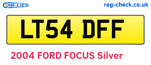 LT54DFF are the vehicle registration plates.