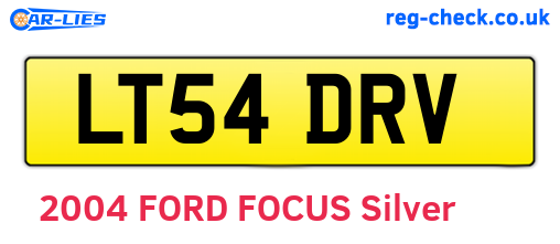 LT54DRV are the vehicle registration plates.