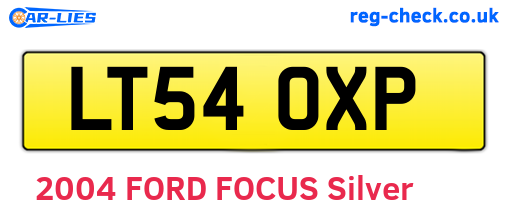 LT54OXP are the vehicle registration plates.