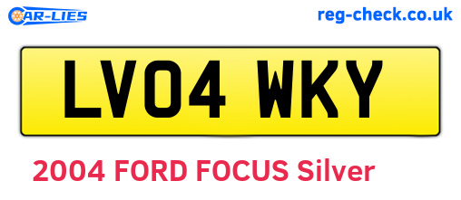LV04WKY are the vehicle registration plates.