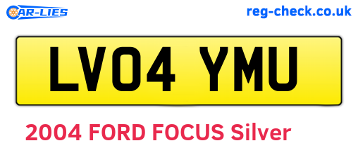 LV04YMU are the vehicle registration plates.
