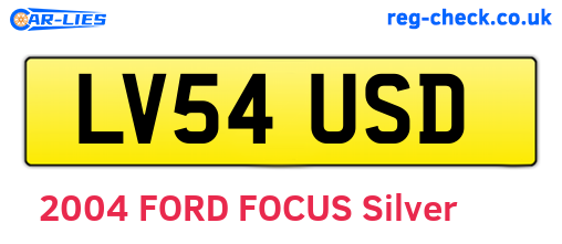 LV54USD are the vehicle registration plates.