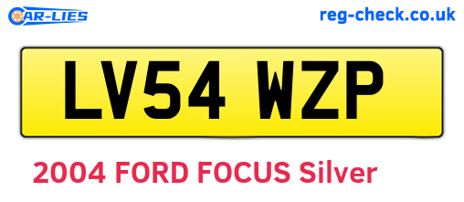 LV54WZP are the vehicle registration plates.