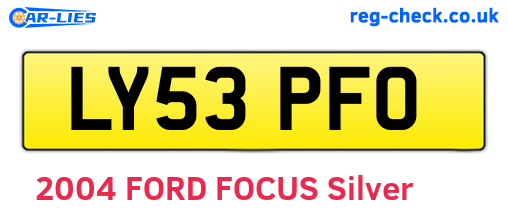 LY53PFO are the vehicle registration plates.