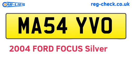 MA54YVO are the vehicle registration plates.