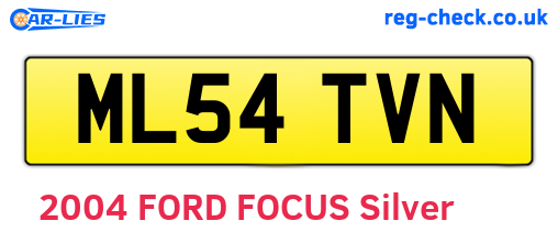 ML54TVN are the vehicle registration plates.