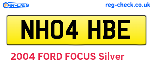 NH04HBE are the vehicle registration plates.