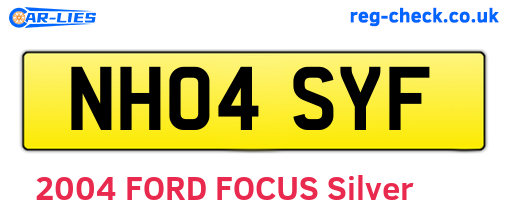 NH04SYF are the vehicle registration plates.