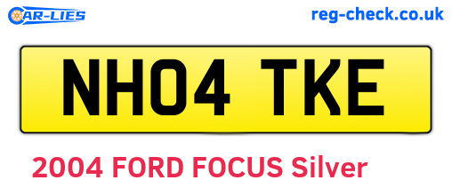 NH04TKE are the vehicle registration plates.