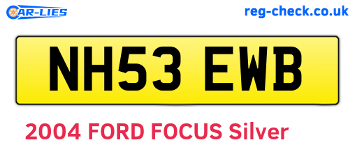 NH53EWB are the vehicle registration plates.