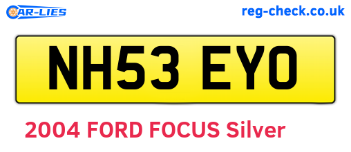 NH53EYO are the vehicle registration plates.
