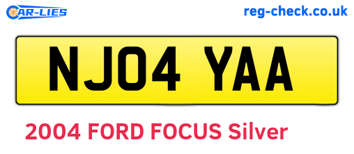NJ04YAA are the vehicle registration plates.
