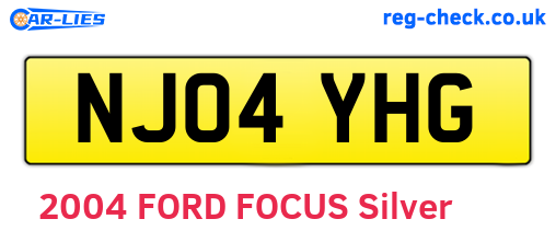 NJ04YHG are the vehicle registration plates.