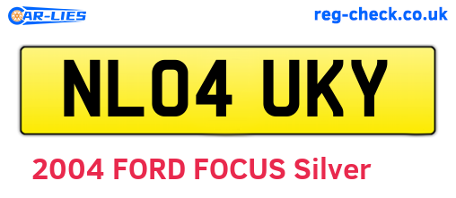 NL04UKY are the vehicle registration plates.