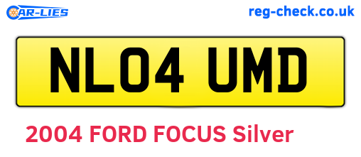 NL04UMD are the vehicle registration plates.