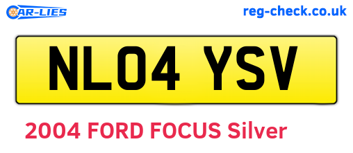 NL04YSV are the vehicle registration plates.