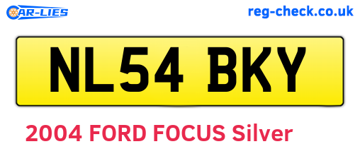 NL54BKY are the vehicle registration plates.