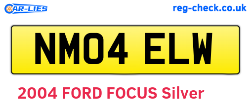 NM04ELW are the vehicle registration plates.