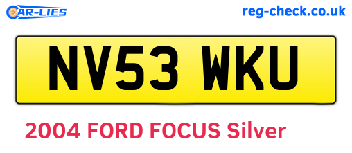 NV53WKU are the vehicle registration plates.