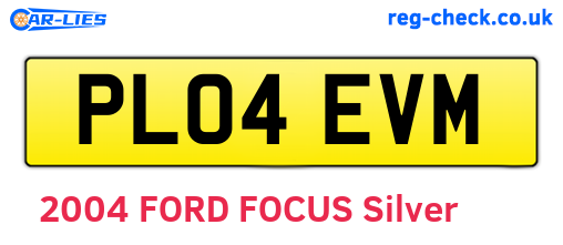 PL04EVM are the vehicle registration plates.