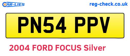 PN54PPV are the vehicle registration plates.
