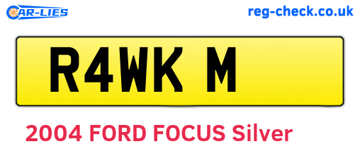 R4WKM are the vehicle registration plates.